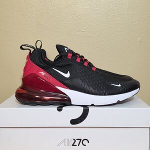 Nike Air Max 270 Black Red White AH8050-022 Men's Size 9